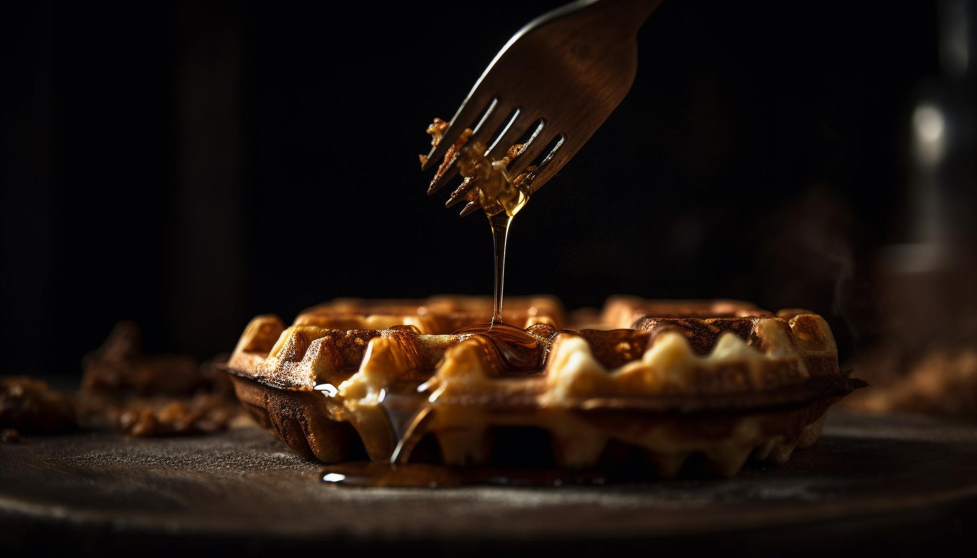 homemade-belgian-waffles-perfect-indulgence-breakfast-generated-by-ai